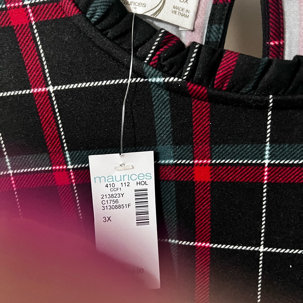 NWT - Maurices Plaid MIDI Dress - Size 3x - Super Soft Material! - Picture 3 of 7
